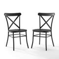 Kd Aparador Camille 2 Piece Dining Chair, Matte Black KD3043530